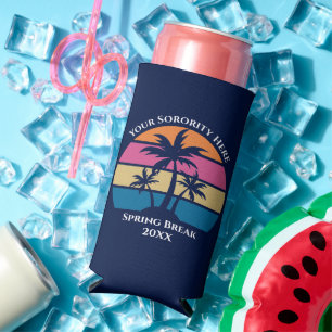 Niedliche Custom Spring Break Beach Party Palm Tre Selters Dosenkühler