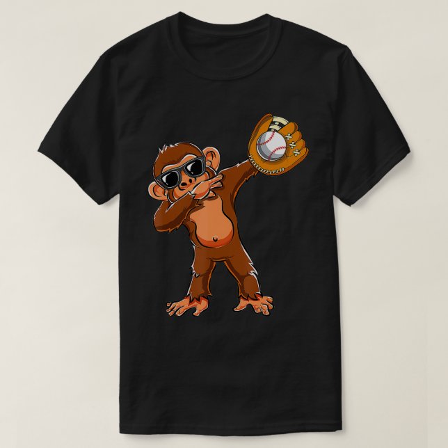 Niedliche Dabbing Affenliebhaber T-Shirt (Design vorne)