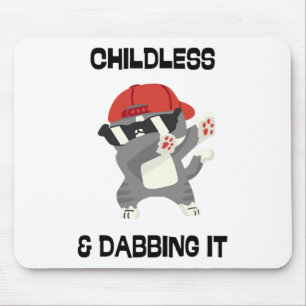 Niedliche Dabbing-Katze für kinderlose Lady Harris Mousepad