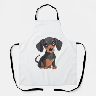 Niedliche Dackel Cartoon Adorable Dackel Hund Clip Schürze