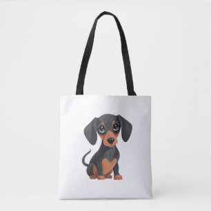 Niedliche Dackel Cartoon Adorable Dackel Hund Clip Tasche