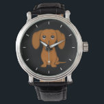 Niedliche Dackel | Cartoon Dackel Hund Armbanduhr<br><div class="desc">Die originale Armbanduhr der Dackel ist in verschiedenen Stilen für Männer,  Frauen und Kinder erhältlich. Ein cooles Mode-Accessoire,  das ein tolles Geschenk für glatt gestrichene Dackel-Liebhaber macht. Besuchen Sie Jenn’s Doodle World für viele weitere stilvolle Hundeuhren.</div>