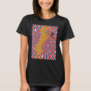 Niedliche Dackel Dackel Hund Patriotische Feier T-Shirt