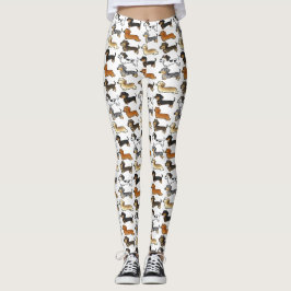 Niedliche Dackel Dackel Hunde individuell anpassba Leggings