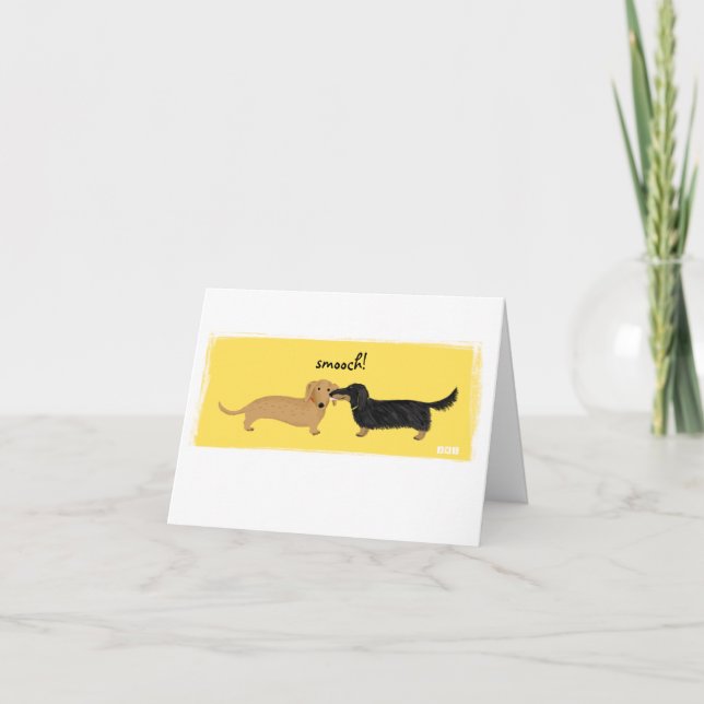 Niedliche Dackel | Dackel Hunde Liebe Card Karte (Vorderseite)