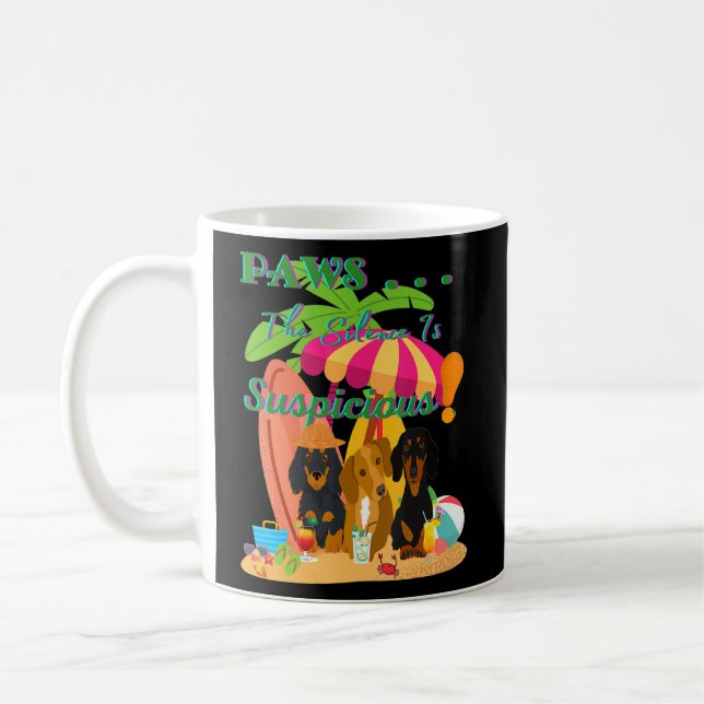 Niedliche Dackel Dackel Hunde Stille ist verdächti Kaffeetasse (Links)
