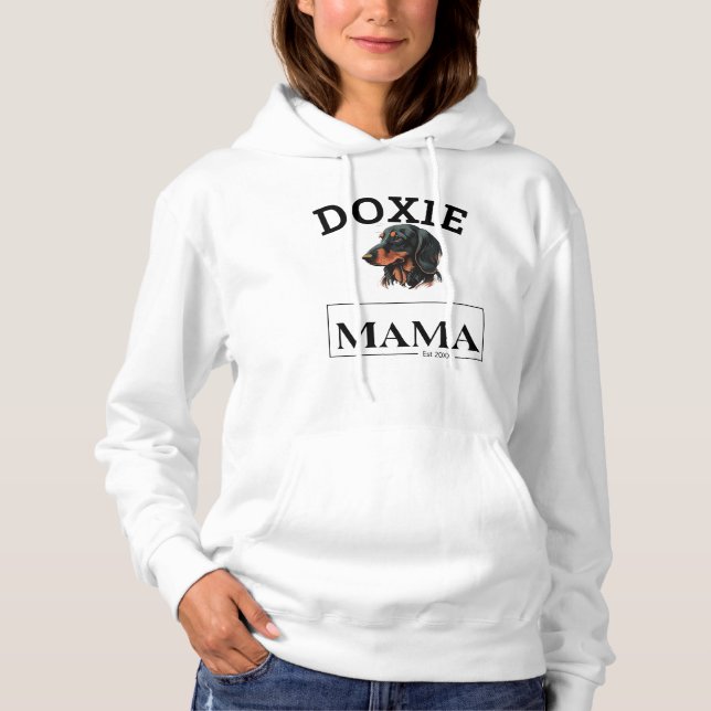 Niedliche Dackel Dackel Mama Hoodie (Vorderseite)