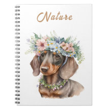 Niedliche Dackel Dog Spiral Foto Notebook