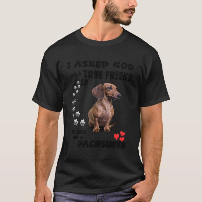Niedliche Dackel Geschenk Dackel Würstchen Dog Lov T-Shirt (Vorderseite)