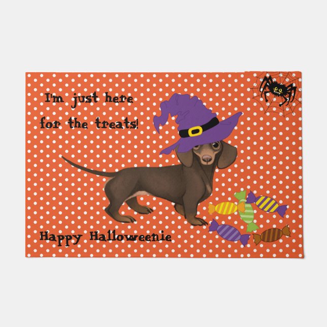 Niedliche Dackel Halloween Door Mat Fußmatte (Vorderseite)