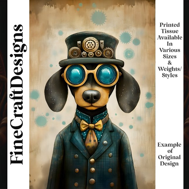 Niedliche Dackel Hund Anzug Hund Goggles K5 Decoup Seidenpapier (Von Creator hochgeladen)
