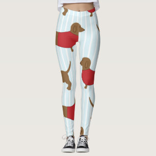 Niedliche Dackel Hund drucken Leggings