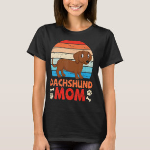 Niedliche Dackel Hund Mama Glücklich Mutter Mommy T-Shirt
