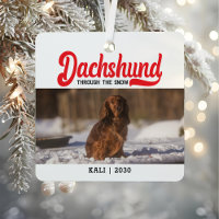 Niedliche Dackel Hund Weihnachtsbild Custom Foto