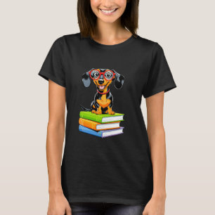 Niedliche Dackel Hundebücher Lover Librarian Readi T-Shirt