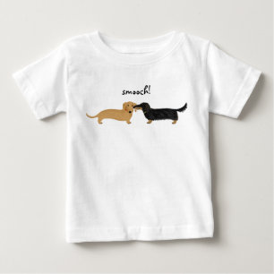 Niedliche Dackel-HundeLiebe Dackelnsmooch-  Baby T-shirt