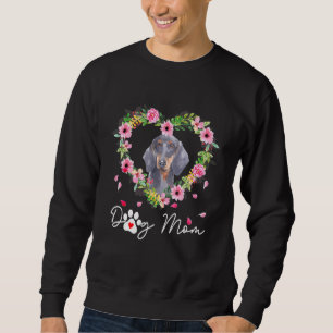 Niedliche Dackel Mama Blume Hund Sweatshirt