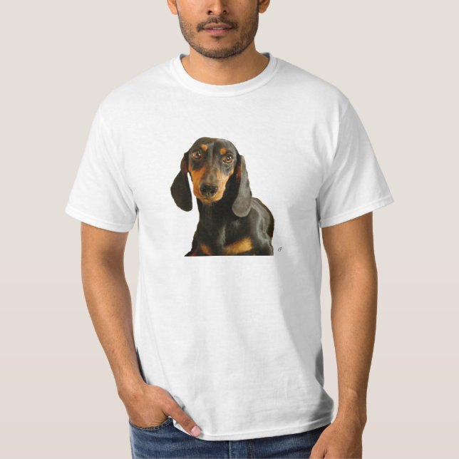 Niedliche Dackel (Miniaturbrown kurzhaarig) T-Shirt (Vorderseite)