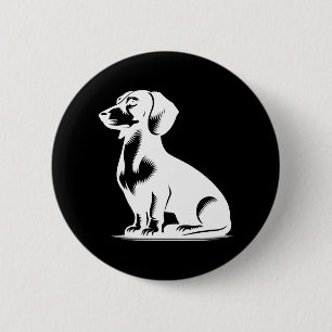Niedliche Dackel Stilvoller Hund Button