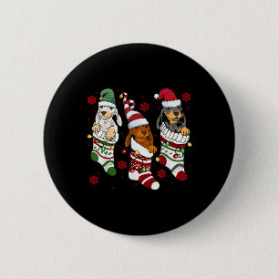 Niedliche Dackel Weihnachten Hund Lover Mama Vater Button