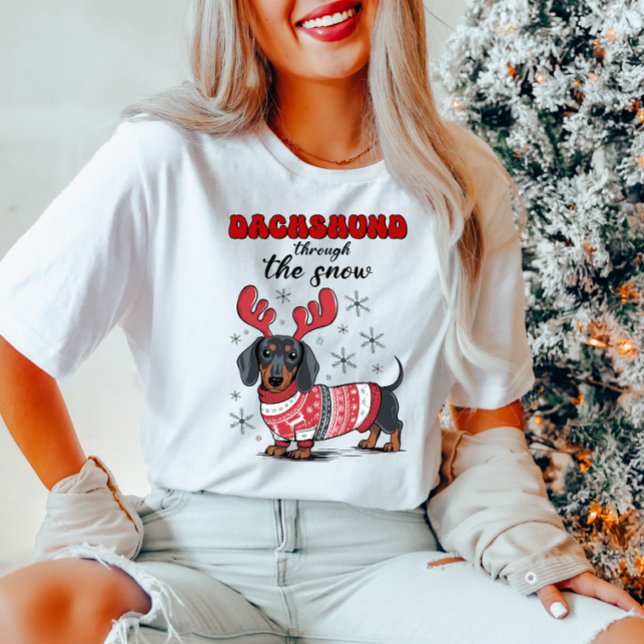 Niedliche Dackel Weihnachten Shirt der Frauen (Von Creator hochgeladen)