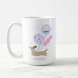 Niedliche Dackel Weiner Dog Lover Party Rosa Kaffeetasse