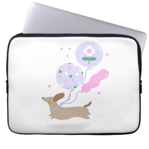 Niedliche Dackel Weiner Dog Lover Party Rosa Laptopschutzhülle