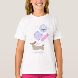 Niedliche Dackel Weiner Dog Lover Party Rosa T-Shirt