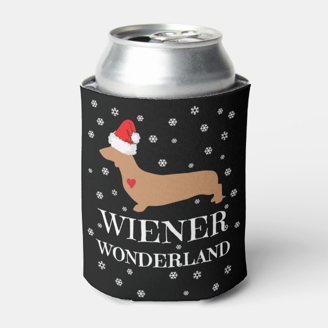 Niedliche Dackel Wunderland Dackel Urlaub Dosenkühler (Kanne Vorderseite)