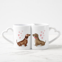 Niedliche Dackeln Liebhaber der Tasse (Mädchen tri