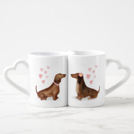 Niedliche Dackeln Liebhaber der Tasse (Mädchen tri