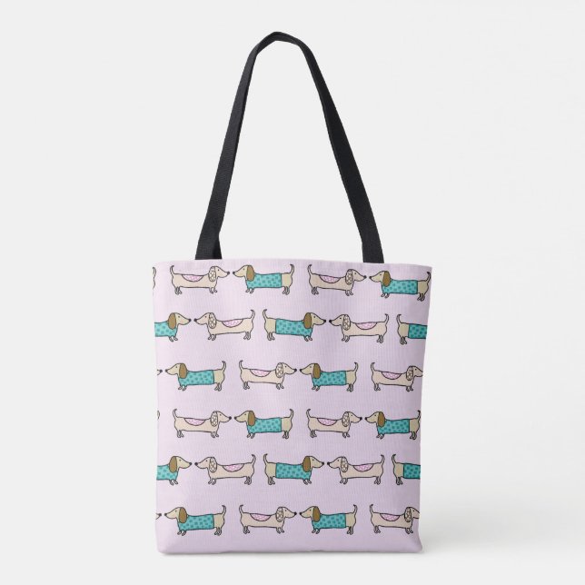 Niedliche Dackeln Tasche (Rückseite)