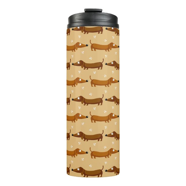 Niedliche Dackeln Tumbler Thermosbecher (Vorderseite)
