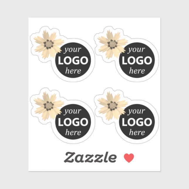 Niedliche Daisy-Blume Sonnenblume mit Logo oder Bi Aufkleber (Blatt)