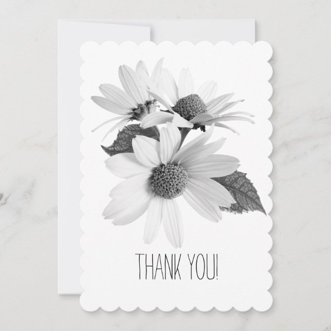 Niedliche Daisy Floral Vielen Dank Note Card Dankeskarte (Vorderseite)