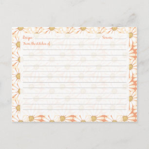 Niedliche Daisy Recipe Cards Postkarte