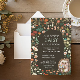 Niedliche Daisy Woodland Animal Forest Baby Dusche Einladung