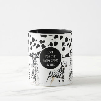 Niedliche Dalmatiner Schwarz-Weiß-Glückssträhne Tasse