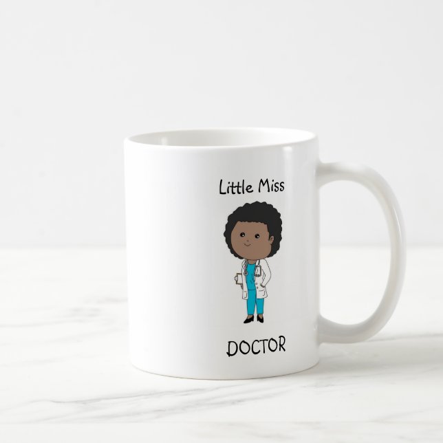 Niedliche Dame Doktor African American Mug Kaffeetasse (Rechts)