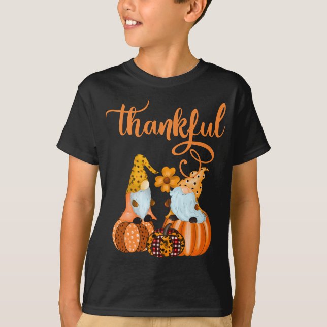 Niedliche dankbare Nomaden für Herbst oder Hallowe T-Shirt (Vorderseite)