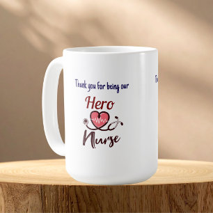 Niedliche Dankbarkeit Nurse Pink Typografy Persona Kaffeetasse