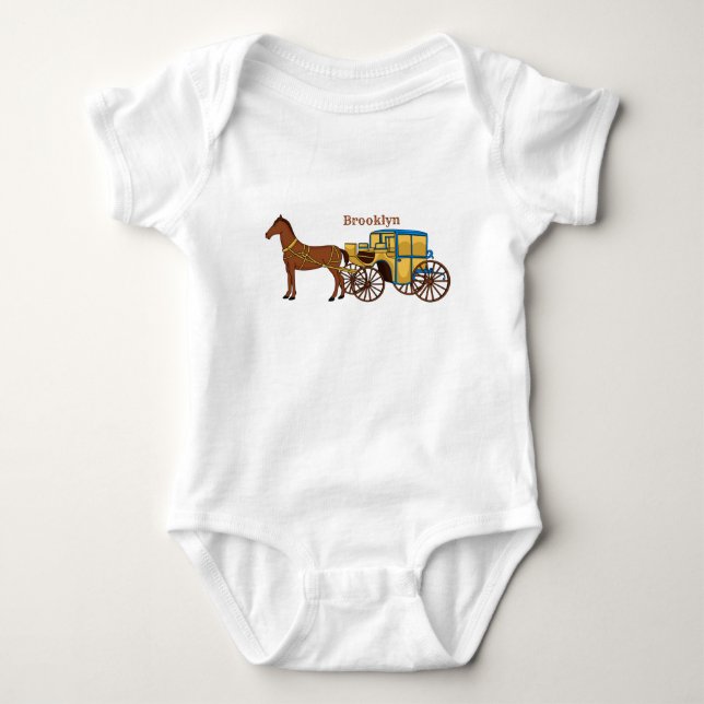 Niedliche Darstellung der Pferde und der königlich Baby Strampler (Vorderseite)