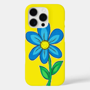 Niedliche Darstellung der Retro-Blume Zeichnend iPhone 16 Pro Hülle