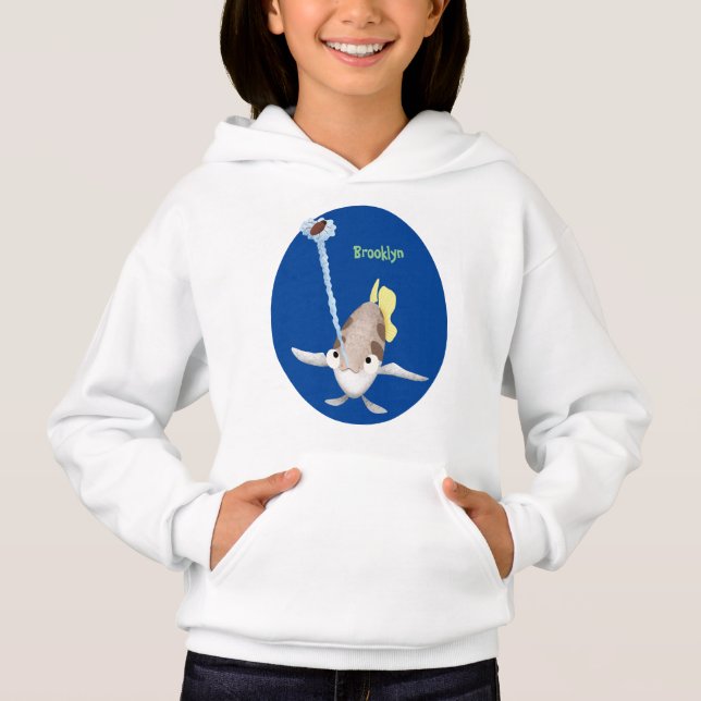 Niedliche Darstellung des Cartoon Archerfish Hoodie (Vorderseite)