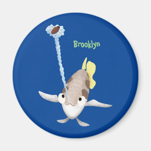 Niedliche Darstellung des Cartoon Archerfish Magnet