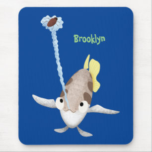 Niedliche Darstellung des Cartoon Archerfish Mousepad