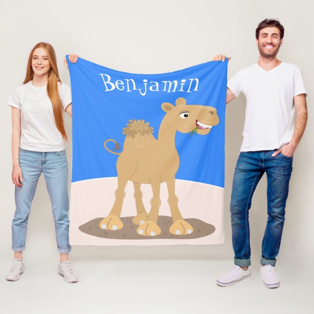 Niedliche Darstellung des Cartoon auf dem Kamel Fleecedecke (Beispiel)