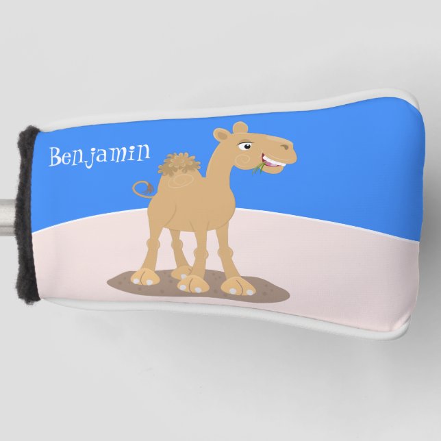 Niedliche Darstellung des Cartoon auf dem Kamel Golf Headcover (Vorderseite)