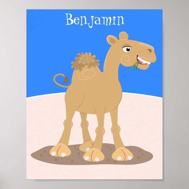 Niedliche Darstellung des Cartoon auf dem Kamel Poster (Vorne)