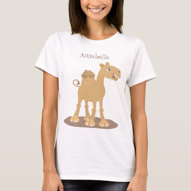 Niedliche Darstellung des Cartoon auf dem Kamel T-Shirt (Vorderseite)